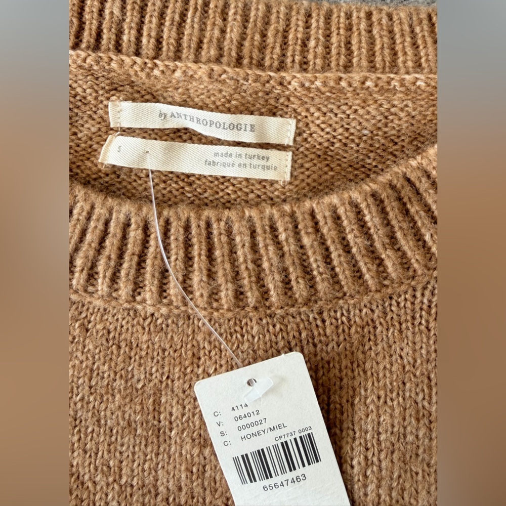 Anthropologie Oh Deer Sweater Reindeer Antlers Woodland Brown NWT Small - Picture 4 of 7